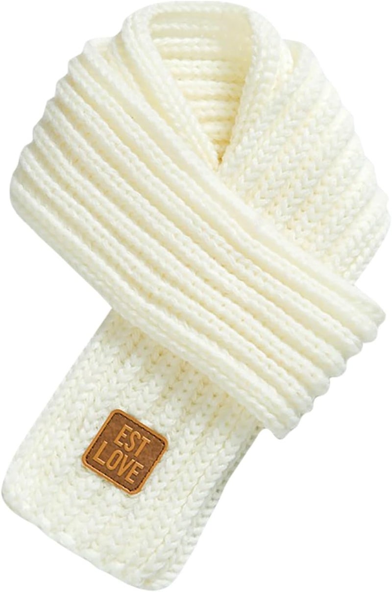 BEARUN Kids Knit Scarf Winter Fashion Solid Color Toddler Baby Scarves Wrap Neck Warmer - Image 3